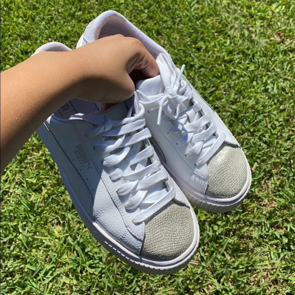 rihanna fenty basket platform pumas glitZ